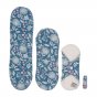 Imse Cloth Pad Starter Kit + Tampon - ImseVimse Garden, 3 sizes of pad and tampon in blue Garden print