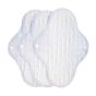 3 pack of Imse Vimse classic reusable period pads in the denim stripes colour on a white background