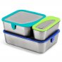 Klean Kanteen reusable food box set stacked on top of one another on a white background

