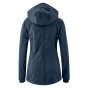 Mamalila Softshell Navy Babywearing & Maternity Allrounder Jacket from the back with central zip for babywearing panel on a white background