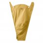 Mamalila Dublin Babywearing Rain Coat babycarrier insert in Mustard. A sustainably made babywearing rain coat babycarrier insert in mustard yellow. Front view, white background. 