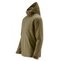 Mens eco-friendly Mamalila paternity babywearing winter jacket in a khaki green colour on a white background