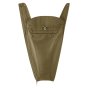 Babywearing pouch for the Mamalila eco-friendly mens winter babywearing jacket in khaki green on a white background
