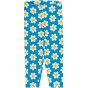 blue organic cotton cropped leggings with the anemone print from maxomorra