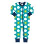 Maxomorra organic cotton kids long sleeve romper suit in the classic sky print on a white background