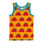 Maxomorra organic gots cotton childrens tank top vest in the classic dino colour on a white background