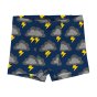 Maxomorra childrens organic gots cotton boxer brief underwear in the classic lightning print on a white background