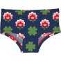 Maxomorra Organic Cotton Clover printed hipster briefs on white background