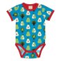 Maxomorra childrens short sleeve body suit in the pear print on a white background