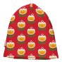 Maxomorra adults organic cotton beanie hat in the tulip print on a white background