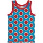 blue organic cotton children tank top with the watermelon print from maxomorra