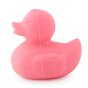 Oli and carol eco-friendly pink rubber duck bath toy on a white background