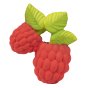Oli and carol valery the rapsberry eco-friendly natural rubber food teething toy on a white background