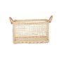 Medium olli ella eco-friendly woven rattan cabouche basket on a white background