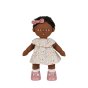 Olli Ella eco-friendly dinkum doll toy stood on a white background wearing the Prairie floral dress up outfit