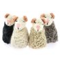 4 Papoose sleepy woollen mice toys on a white background