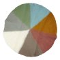 Papoose handmade soft felt 90cm earth rainbow playmat on a white background