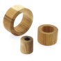 3 pieces of the Papoose plastic-free wooden nesting tubes on a white background