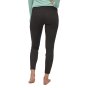 Patagonia Women's Capilene Midweight Bottoms in Black worn by a barefoot person wearing a mint green long sleeve top