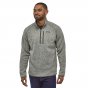 Man wearing the Patagonia 100% recycled polyester knit sweater on a white background