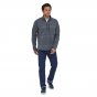 Man stood wearing the Patagonia mens falconer legend knit fleece better sweater on a white background