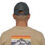 Man facing backwards wearing the Patagonia eco-friendly forge grey adjustable cap on a white background