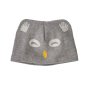 Front of the eco-friendly Patagonia animal friends owl grey beanie on a white background