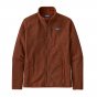 Patagonia mens better sweater jacket in the barn red colour on a white background