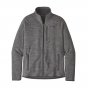 Patagonia mens better sweater jacket in nickel on a white background