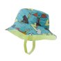 Patagonia kids organic cotton volcano dazed small iggy blue sun hat on a white background
