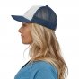 Patagonia Women's Pastel P-6 Label Layback Trucker Hat - White & Indigo