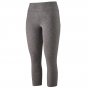Picture of the grey cropped leggings. Picture has a white background.