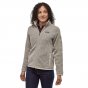 woman wearing the Patagonia eco-friendly recycled polyester better sweater jacket on a white background