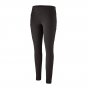 Patagonia womens pack out tights in black on a white background