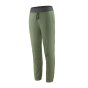 Womens Patagonia hampi rock pants in the sedge green colour on a white background