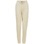 pale cream women's organic cotton pyjama bottoms with a white rabbit all over print from piccalilly