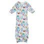 Piccalilly organic cotton baby night gown in the little london print laid out on a white background