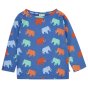 Piccalilly Mammoth Long Sleeve Organic Cotton Top on a white background