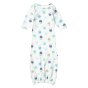 Piccalilly organic cotton babies nightgown in the sheep print design laid out on a white background