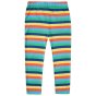 organic cotton leggings for babies and children with elasticated waist and stretchy cuffs in a bright rainbow all-over design from piccalilly