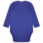 blue organic cotton long-sleeve babysuit from piccalilly