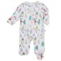 Piccalily eco-friendly organic cotton toddlers footed sleep-suit in the winter wonderland colour on a white background