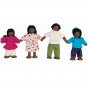 Plan Toys Dolls House Family - Black Skin, Black Hair 