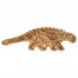 Reel wood plastic free ankylosaurus dinosaur toy figure on a white background