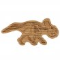Reel wood plastic-free wooden protoceratops dinosaur toy on a white background