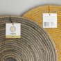 ReSpiin Spiral Jute Natural / Yellow Tablemat