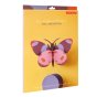 Packaging for the studio roof slotting cardboard bellissima butterfly model on a white background
