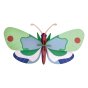 Studio roof eco-friendly mint forest butterfly craft model on a white background