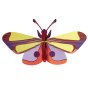 Studio roof eco-friendly slotting purple eyed butterfly model on a white background