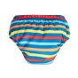 Totsbots eco-friendly swim stripe reusable swim pants on a white background